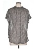 Amour Vert 100% Polyester Gray Short Sleeve Blouse Size L - photo 1