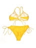 Cupshe Solid Yellow Two Piece Swimsuit Size L - photo 2