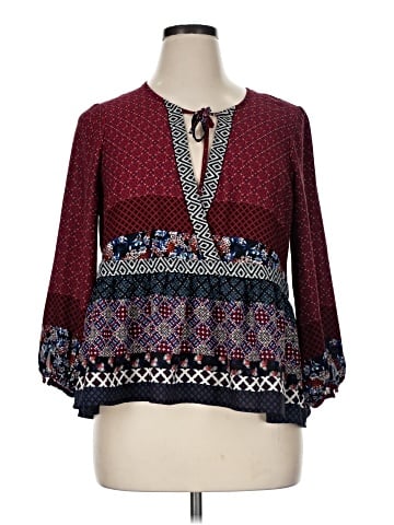 Lily White 3/4 Sleeve Blouse (view 1)