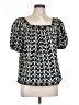 Max Studio Black Short Sleeve Blouse Size L - photo 1