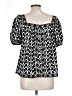Max Studio Black Short Sleeve Blouse Size L - photo 2