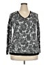 Lane Bryant Paisley Silver Pullover Sweater Size 18 - 20 Plus - photo 1