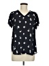 Ann Taylor 100% Polyester Black Short Sleeve Blouse Size M - photo 1