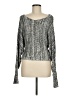 Sparkle & Fade 100% Acrylic Metallic Silver Pullover Sweater Size M - photo 1