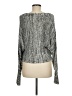 Sparkle & Fade 100% Acrylic Metallic Silver Pullover Sweater Size M - photo 2