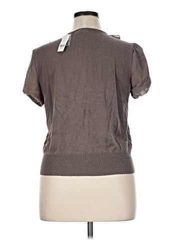 New York & Company Short Sleeve Blouse (view 2)