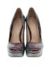 Joan & David 100% Leather Animal Print Blue Heels Size 8 - photo 2