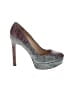 Joan & David 100% Leather Animal Print Blue Heels Size 8 - photo 1