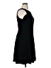 Connected Apparel Solid Black Casual Dress Size 14 - photo 4