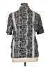 Claudia Richard 100% Polyester Animal Print Silver Short Sleeve Blouse Size 14 - photo 2