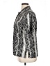 Claudia Richard 100% Polyester Animal Print Silver Short Sleeve Blouse Size 14 - photo 5