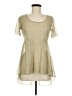 Lily White Tan Short Sleeve Top Size M - photo 1