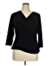 Coldwater Creek Black 3/4 Sleeve Top Size XL - photo 1