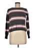 Pink Rose Stripes Gray Pullover Sweater Size M - photo 1