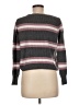 Pink Rose Stripes Gray Pullover Sweater Size M - photo 2