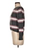 Pink Rose Stripes Gray Pullover Sweater Size M - photo 5