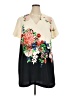 Zara Basic Floral Ivory Short Sleeve Blouse Size XL - photo 1