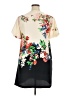 Zara Basic Floral Ivory Short Sleeve Blouse Size XL - photo 2