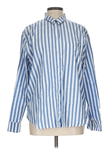 Madewell Oversized Ex-Boyfriend Shirt in Mullins Stripe (view 1)