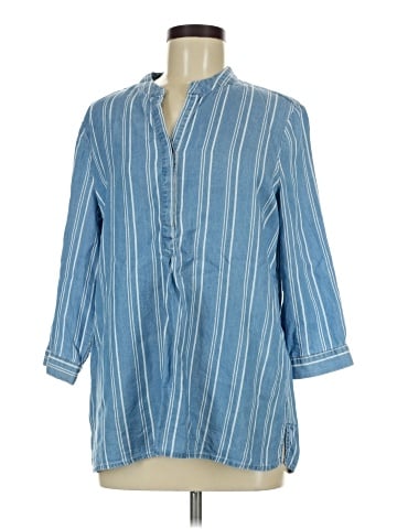 John Paul Richard 3/4 Sleeve Button-Down Shirt (view 1)