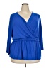 Harper Blue 3/4 Sleeve Blouse Size 2X - photo 1