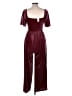 Old Navy Metallic Burgundy Jumpsuit Size Lg Petite - photo 2