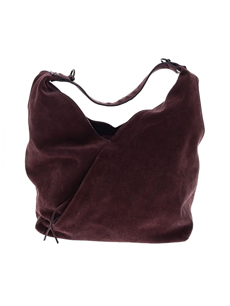 Pre-owned Sundance Leather Hobo Bag In Burgundy