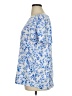 Ann Taylor 100% Polyester Blue Short Sleeve Blouse Size XL - photo 5