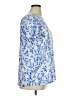 Ann Taylor 100% Polyester Blue Short Sleeve Blouse Size XL - photo 4