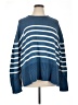Gap 100% Cotton Stripes Blue Pullover Sweater Size XL (tall) - photo 1