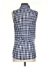 Eden & Olivia 100% Polyester Checkered-gingham Blue Sleeveless Blouse Size Sm Maternity - photo 2