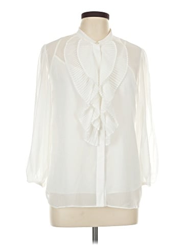 White House Black Market 3/4 Sleeve Blouse (view 1)