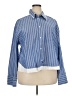 Zara Stripes Blue Long Sleeve Button-Down Shirt Size XXL - photo 1
