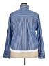 Zara Stripes Blue Long Sleeve Button-Down Shirt Size XXL - photo 2