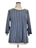 W5 Blue 3/4 Sleeve Blouse Size 1X - photo 1