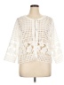 MULTIPLES 100% Polyester Ivory 3/4 Sleeve Blouse Size XL - photo 1