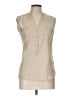 The Limited 100% Polyester Ivory Sleeveless Blouse Size L - photo 1