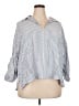 Max Studio Stripes Blue 3/4 Sleeve Blouse Size 2X - photo 1