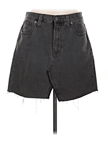 Madewell Rigid Denim A-Line Mini Skirt in Colfax Wash: Let-Down Hem Edition (view 1)