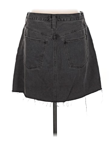 Madewell Rigid Denim A-Line Mini Skirt in Colfax Wash: Let-Down Hem Edition (view 2)