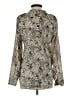 Calvin Klein Animal Print Silver Long Sleeve Blouse Size XS - photo 2