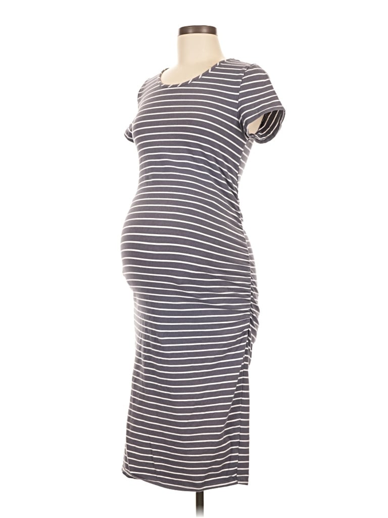 Pre-owned Isabel Maternity Casual Dress In Gray