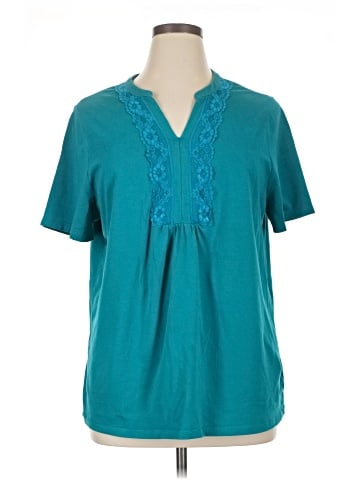 Liz & Me Short Sleeve Henley (view 1)