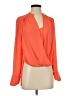 BCBGMAXAZRIA 100% Polyester Orange Long Sleeve Blouse Size XS - photo 1