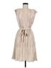 DKNY 100% Polyester Tan Cocktail Dress Size 8 - photo 1