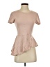 BCBGMAXAZRIA Tan Short Sleeve Top Size XS - photo 1