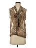 Eight Sixty 100% Polyester Brown Sleeveless Blouse Size S - photo 1