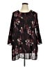 J.Jill 100% Polyester Burgundy 3/4 Sleeve Blouse Size 3X - photo 1