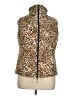 bylyse 100% Polyester Animal Print Brown Gold Faux Fur Vest Size XL - photo 1