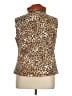 bylyse 100% Polyester Animal Print Brown Gold Faux Fur Vest Size XL - photo 2